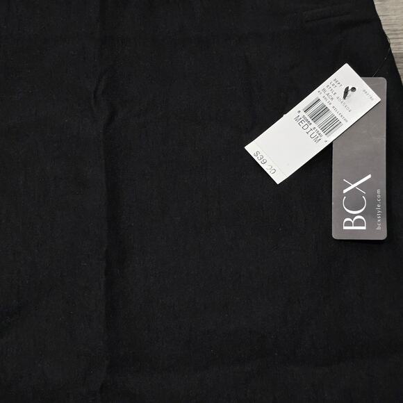 BCX Black Solid Millenium Floral Crochet Lace Style Pencil Skirt - Picture 4 of 8